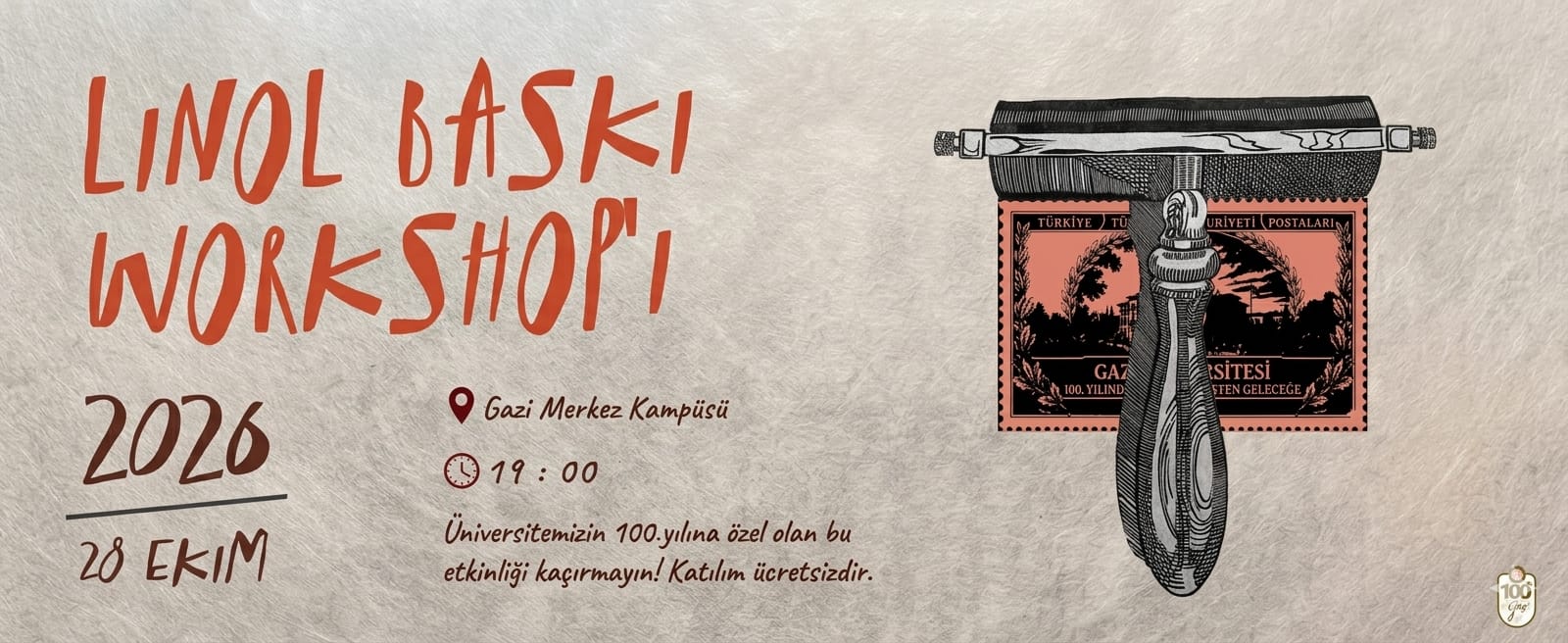 Linol Baskı Workshop afişi